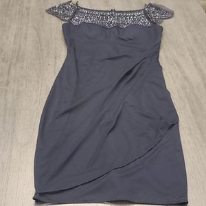 BNWT slight damage Size 6 Le Chateau Navy Dress
